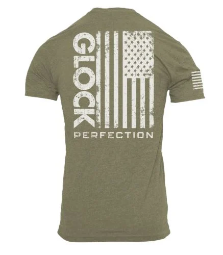 GLOCK PERFECTION FLAG TEE - SHORT SLEEVE T SHIRT 2XL GREEN - Image 2