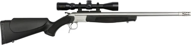 CVA SCOUT TD 450 BUSHMASTER - 25" W/BRAKE 3-9X40 SS/BLK SYN